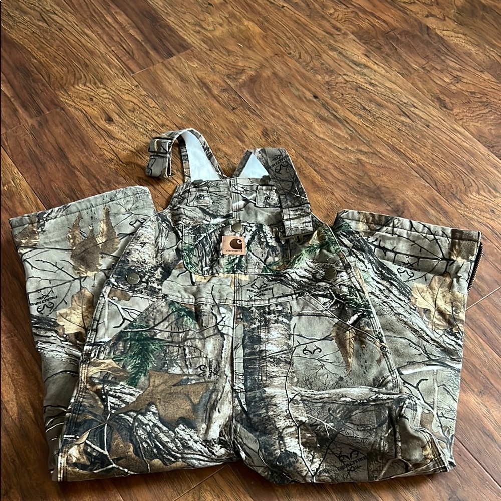 Carhartt Camouflage Overalls size 6 kids